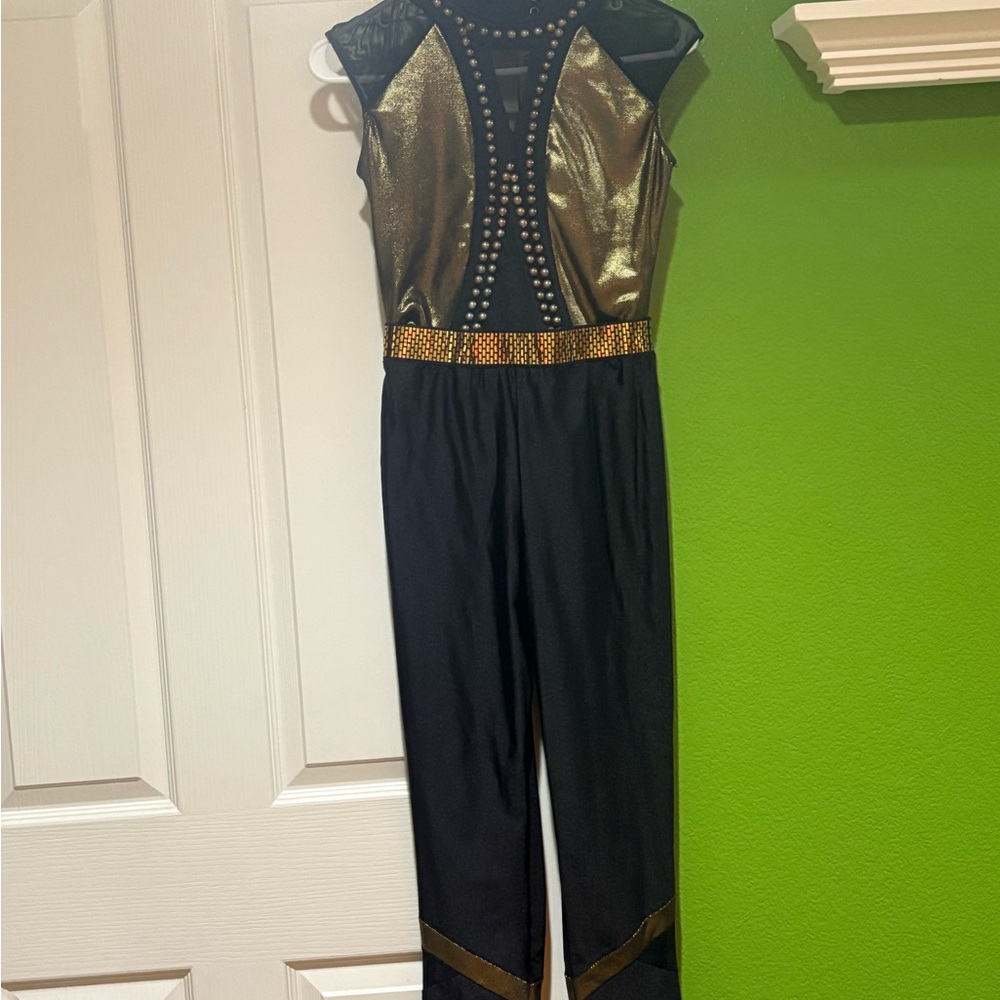 Gold and Black Women's Jumpsuit